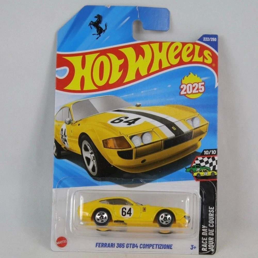 Hot Wheels Yellow Ferrari 365 GTB4‎ Competizione Toy Car - NEW